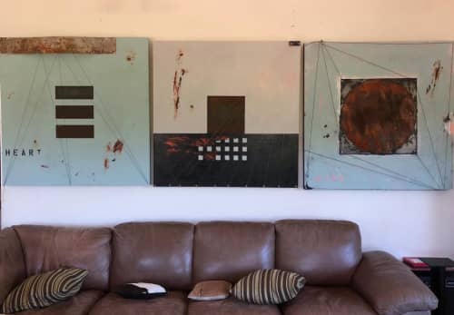 Steel Paintings | Paintings by Adam Shaw Studio. Item composed of steel and synthetic