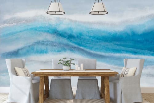 Mooring in Maui Wallpaper Mural | Wall Treatments by MELISSA RENEE fieryfordeepblue  Art & Design. Item composed of paper compatible with contemporary and eclectic & maximalism style