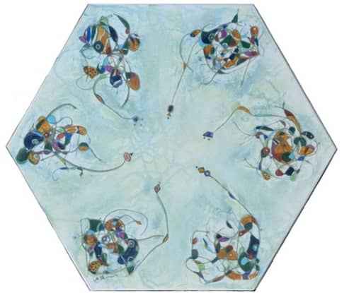 Kaleidoscope 2: Childhood Reflections | Oil And Acrylic Painting in Paintings by Lena Kolambet. Item composed of canvas in contemporary style