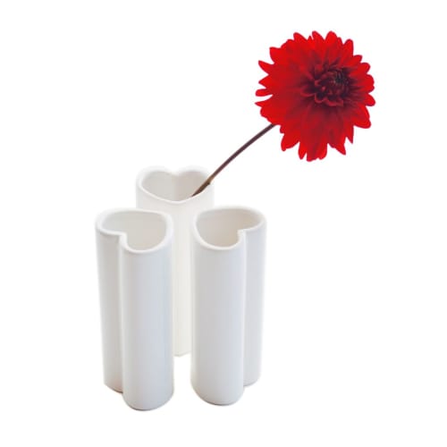 Heart Vase Trio | Vases & Vessels by Maia Ming Designs. Item composed of ceramic