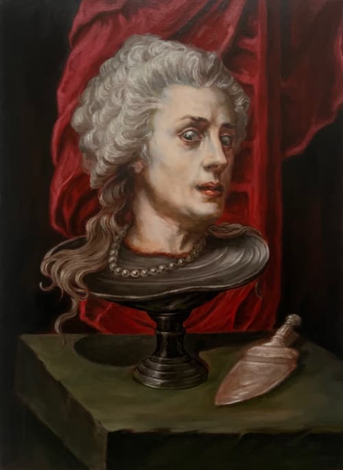 Queen Marie Antoinette | Oil And Acrylic Painting in Paintings by CP Weyant. Item made of canvas with synthetic