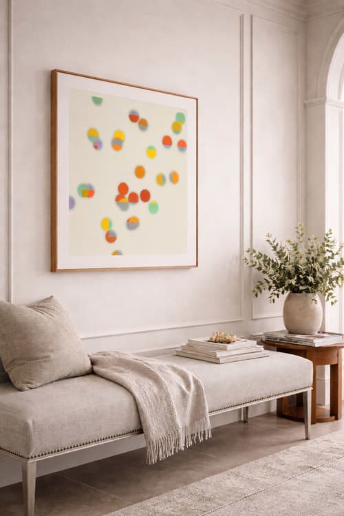 Dots bisected | Prints by ARTATAK. Item composed of canvas and paper in contemporary or japandi style