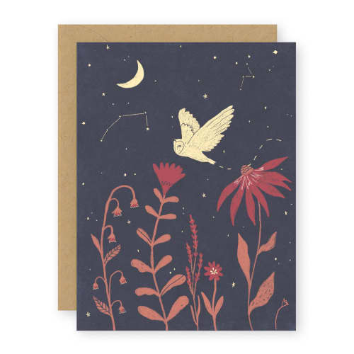 Night Owl Card | Gift Cards by Elana Gabrielle. Item composed of paper