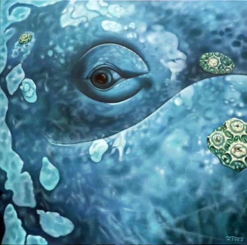 Whale eye | Oil And Acrylic Painting in Paintings by John Ives. Item made of canvas with synthetic