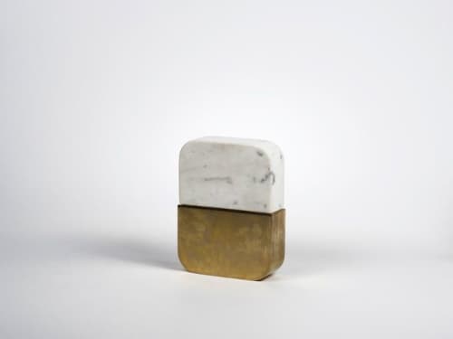 Fossili - sasso | Ornament in Decorative Objects by gumdesign. Item composed of brass and marble in contemporary style