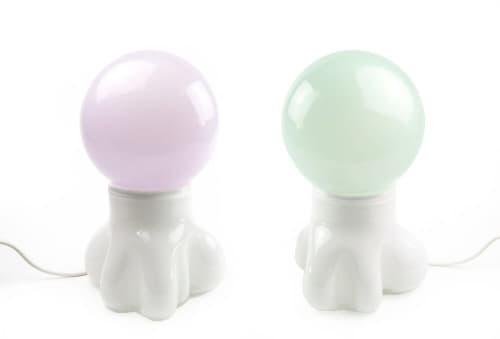 Swell Portable Lamp | Lamps by Esque Studio. Item composed of ceramic & glass