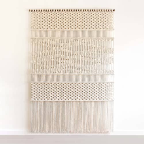 Path of Life | Macrame Wall Hanging in Wall Hangings by Tamar Samplonius. Item made of cotton & fiber