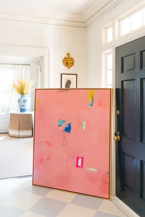 "Flamingo" | Oil And Acrylic Painting in Paintings by Erin Donahue Tice Fine Art. Item composed of canvas and synthetic