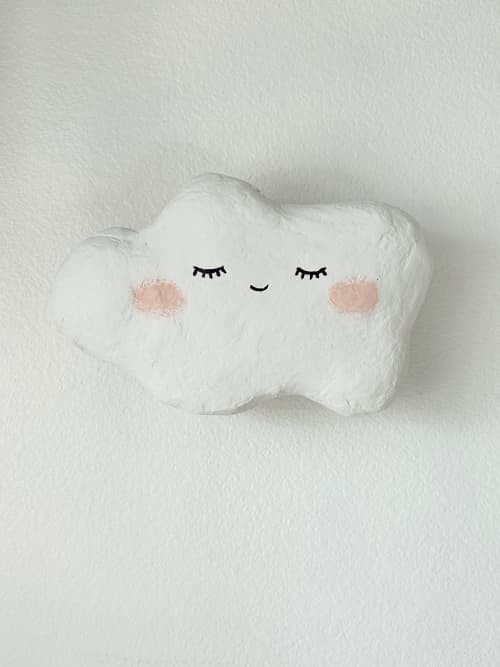 Plaster Cloud Sconce for Nursery and Kids Room by Mahina Studio Arts