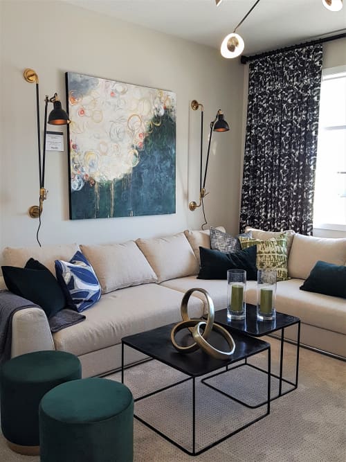 Abstract Painting | Oil And Acrylic Painting in Paintings by Marie Manon Art | Baywest Homes - Walden Ridge in Calgary. Item made of synthetic