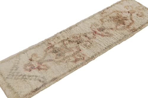 Vintage Moroccan Azilal Runner Rug with Beige-Brown Patterns | Area Rug in Rugs by Rug and Kilim