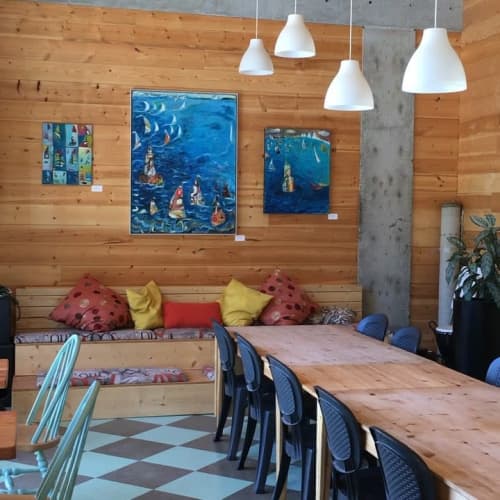 Sailing Paintings | Oil And Acrylic Painting in Paintings by Christy Sverre Art | Madeira Corner Cafe in Madeira Park