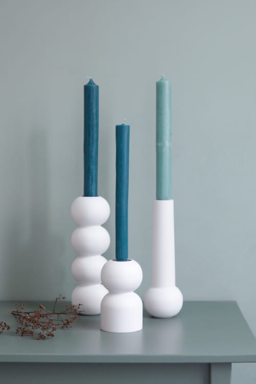 Candleholder 3-in-1 low | Candle Holder in Decorative Objects by LEMON LILY. Item made of wood