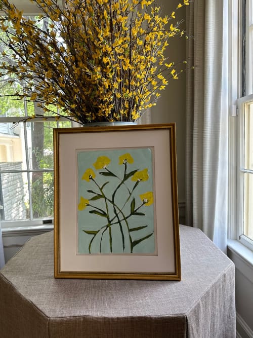 Daffodils | Oil And Acrylic Painting in Paintings by Erin Donahue Tice Fine Art. Item composed of paper & synthetic