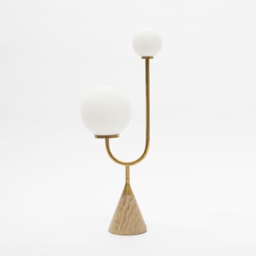 Arancini Jnr. Desk Lamp | Lamps by Moda Piera. Item composed of brass and stone