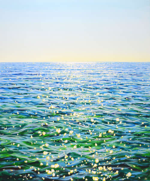 Music of the ocean 2. | Oil And Acrylic Painting in Paintings by IRYNA KASTSOVA. Item made of canvas compatible with minimalism and coastal style