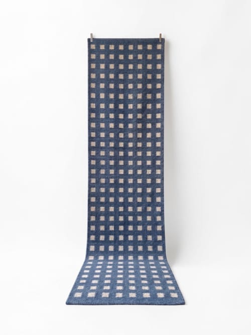 Handwoven Woolen Stair Runner Rug | Rugs by Evergreen Carpets. Item composed of wool in boho or minimalism style