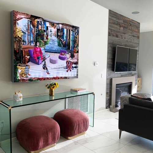 Waiting to Go Out, LED Lightbox 47" X 60" | Mixed Media by Steven Rudin
