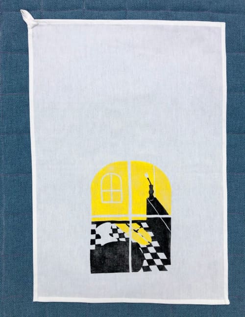 Sun Spots Tea Towel | Linens & Bedding by Made Cozy. Item composed of cotton
