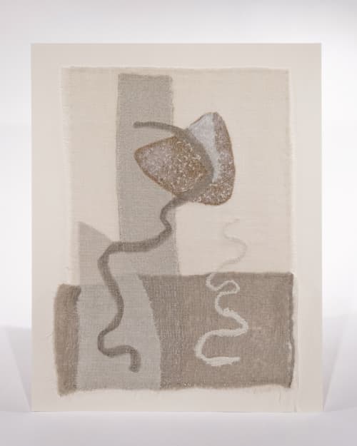 Shape Study Part 2 | Mixed Media by Kindred Matter. Item made of cotton with fiber works with minimalism & mid century modern style