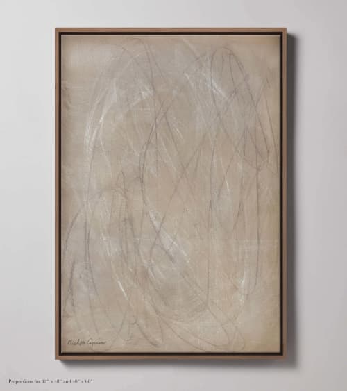 Abstract Expressionism Framed Giclée Print I Sun I Large | Prints in Paintings by ART + ALCHEMY By Nicolette Atelier. Item made of wood & canvas compatible with minimalism and japandi style