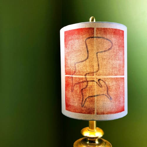 Reveal Block Printed Lampshade | Lighting by Made Cozy