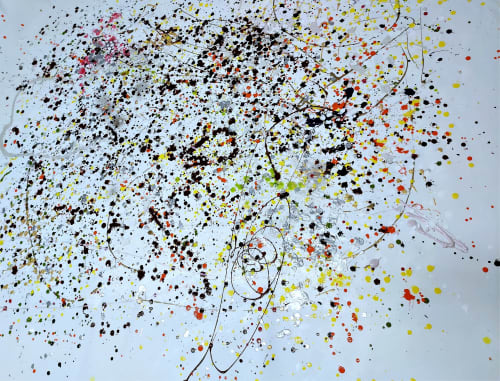 Explosion of Colours | Oil And Acrylic Painting in Paintings by Marie Manon Art. Item made of canvas & synthetic