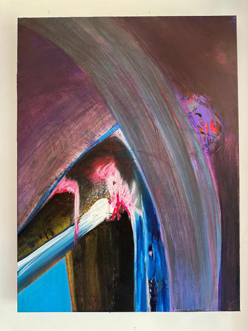 Ignite | Oil And Acrylic Painting in Paintings by Kim Powell Art. Item made of canvas with synthetic works with boho & contemporary style