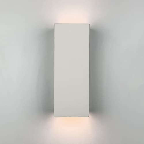 Flores Wall Sconce | Rectangular Ceramic Wall Sconce | Sconces by A19 Artisan Lighting. Item composed of ceramic compatible with minimalism and mid century modern style
