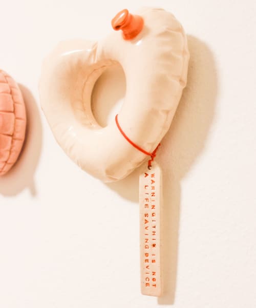 The Float Heart Ceramic Wall Decor | Wall Sculpture in Wall Hangings by KOLOS ceramics. Item composed of ceramic in contemporary or art deco style