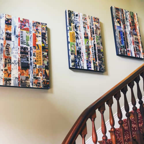Commissioned Collage Art | Mixed Media by Andrzej Michael Karwacki. Item made of synthetic
