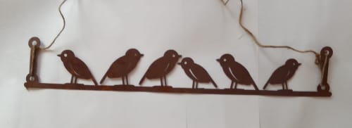 Bird | Wall Sculpture in Wall Hangings by Arttake. Item made of metal works with minimalism & contemporary style