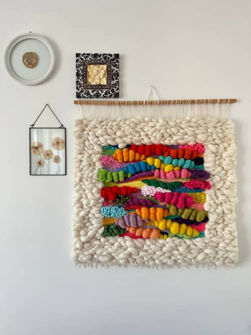 Rainbow wall woven decoration | Tapestry in Wall Hangings by Awesome Knots