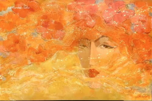 "Mysterious" | Paintings by Marina Saba Fine Art. Item made of canvas compatible with contemporary and modern style