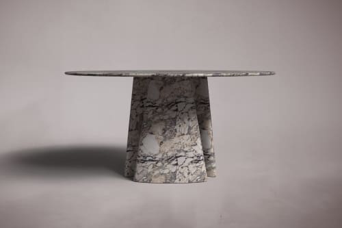 Marble Round Dining Table | Tables by HamamDecor LLC. Item composed of marble compatible with mediterranean and modern style