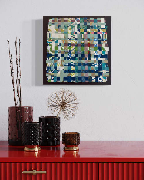 Little Woven Piece 7 | Mixed Media by Shiri Phillips Designs. Item made of wood with paper works with contemporary & modern style