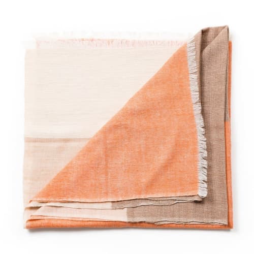Chestnut Handloom Throw | Linens & Bedding by Studio Variously. Item made of fabric compatible with modern style