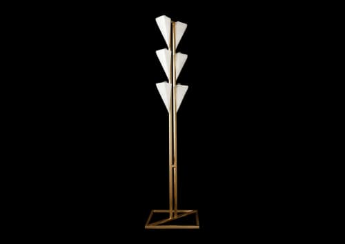 Cyrus Floor Lamp | Lamps by Bianco Light + Space | The Future Perfect in New York. Item composed of brass and glass in art deco or modern style