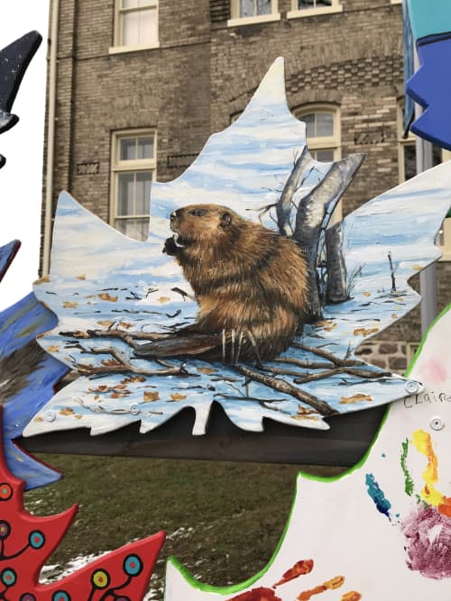 Milestone Mural for Canada's 150 Celebrations by Murals By Marg at