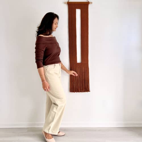 Keyhole macrame wall hanging | Wall Hangings by YASHI DESIGNS. Item made of cotton with fiber works with mid century modern & contemporary style