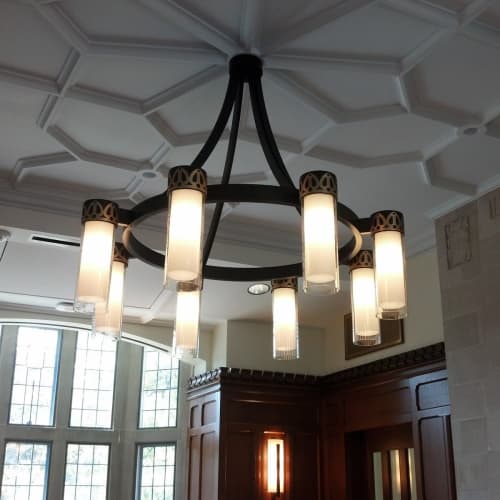 Custom Chandelier by ILEX Architectural Lighting at Alumni Hall