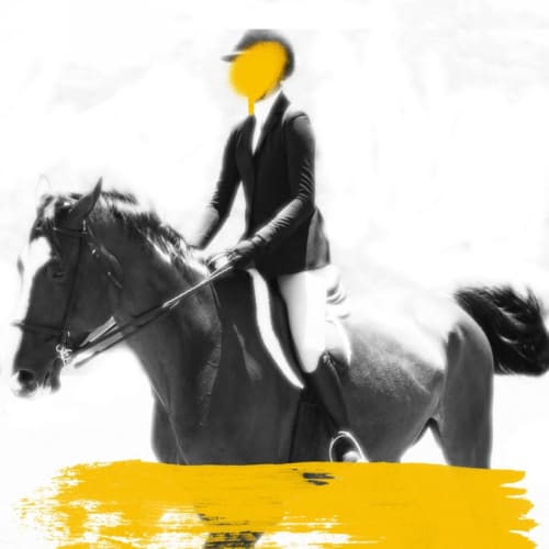 Female Rider 5-2 | Oil And Acrylic Painting in Paintings by Irena Orlov. Item composed of canvas