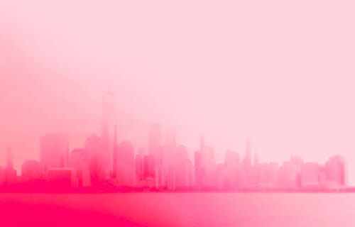 Lower Manhattan (Pink) | Photography by Tommy Kwak. Item composed of paper in minimalism style