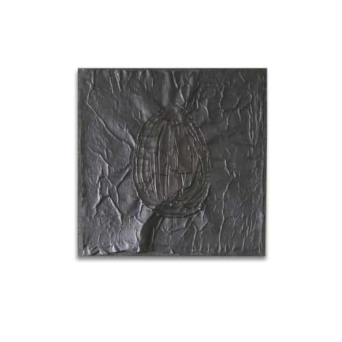 Collage Nero Uno | Oil And Acrylic Painting in Paintings by Kim Fonder. Item composed of paper
