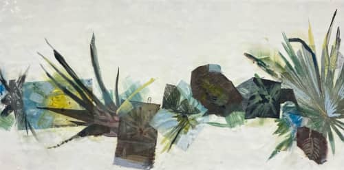 Sawtooth | Mixed Media in Paintings by Shelley Helms Fleishman. Item made of wood with cotton works with boho & contemporary style