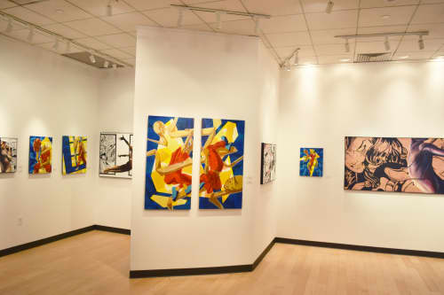 Art Exhibit - Form/Contrast by Mensah Bey & Christopher Kozak | Art Curation by Mensah Bey | MacArthur Center in Norfolk. Item composed of canvas