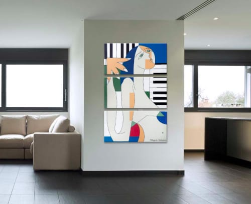 Instrumentaal | Oil And Acrylic Painting in Paintings by Hildegarde Handsaeme. Item composed of canvas & synthetic