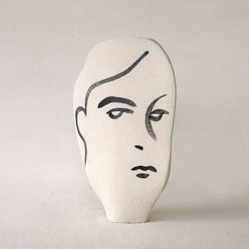 Ceramic Vase ‘Frida N°1’ | Vases & Vessels by INI CERAMIQUE. Item made of ceramic compatible with minimalism and contemporary style