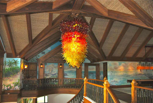 Pele Chandelier | Chandeliers by Rick Strini | Private Residence in Wailea-Makena. Item composed of glass