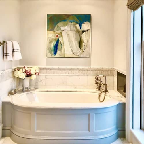 Abstract Painting | Oil And Acrylic Painting in Paintings by Katie Ré Scheidt. Item composed of synthetic